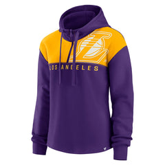 Los Angeles Lakers Women's Overslide Quarter-Zip Fleece Hoodie Purple - NBA