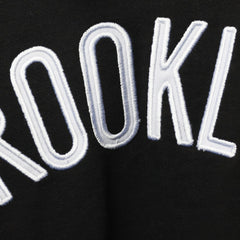 Brooklyn Nets Big & Tall Double Contrast Pullover Hoodie Black/White - NBA