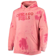 Chicago Bulls Big & Tall Wordmark Cloud Dye Pullover Hoodie Red - NBA
