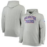 Philadelphia 76ers Hardwood Classics Big & Tall Throwback Pullover Hoodie Heathered Gray - NBA