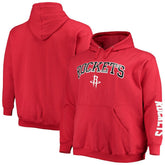 Houston Rockets Big & Tall Team Wordmark Pullover Hoodie Red - NBA