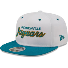 Jacksonville Jaguars New Era Sparky Original 9FIFTY Snapback Hat White/Teal | NFL