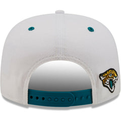 Jacksonville Jaguars New Era Sparky Original 9FIFTY Snapback Hat White/Teal | NFL