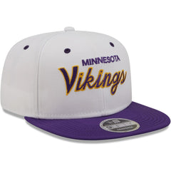 Minnesota Vikings New Era Sparky Original 9FIFTY Snapback Hat White/Purple | NFL