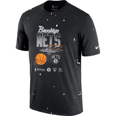 Brooklyn Nets Courtside Splatter T-Shirt Black - NBA