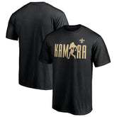 Alvin Kamara New Orleans Saints Checkdown T-Shirt Black | NFL