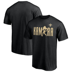 Alvin Kamara New Orleans Saints Checkdown T-Shirt Black | NFL