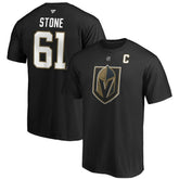 Mark Stone Vegas Golden Knights Fanatics Authentic Stack Player Name & Number Captain Patch T-Shirt - Black - NHL