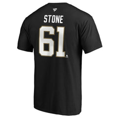 Mark Stone Vegas Golden Knights Fanatics Authentic Stack Player Name & Number Captain Patch T-Shirt - Black - NHL