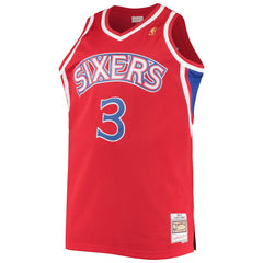 Allen Iverson Philadelphia 76ers 1996/97 Big & Tall Hardwood Classics Swingman Jersey Red - NBA