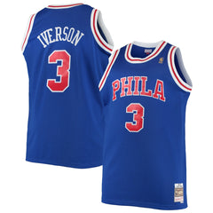 Allen Iverson Philadelphia 76ers 1996/97 Big & Tall Hardwood Classics Swingman Jersey Royal - NBA