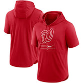 Washington Nationals Nike Lockup Performance Short Sleeve Lightweight Hooded Top - MLB