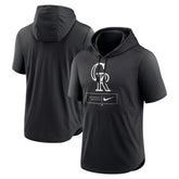Colorado Rockies Nike Lockup Performance Short Sleeve Lightweight Hooded Top - MLB