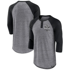 Chicago White Sox Fanatics Iconic Above Heat Speckled Raglan Henley 3/4 Sleeve T-Shirt - MLB