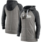 Chicago White Sox Nike Women's Split Wordmark Gym Vintage Raglan Lightweight Full-Zip Hoodie - MLB