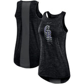Colorado Rockies Nike Women's Logo Fade High Neck Performance Tank Top - MLB