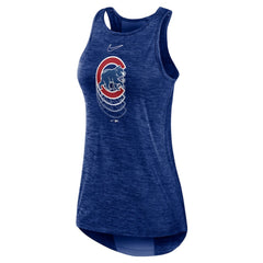 Chicago Cubs Nike Women's Logo Fade High Neck Performance Tank Top - MLB