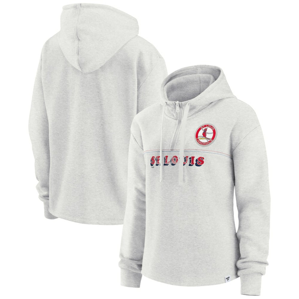 St. Louis Cardinals Fanatics Women's True Classics Legacy Quarter-Zip Hoodie - MLB