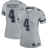 Dak Prescott Dallas Cowboys Women's Legend Player Performance Top Gray | Nike for Sale