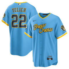 Christian Yelich Milwaukee Brewers Nike City Connect Replica Player Jersey - MLB
