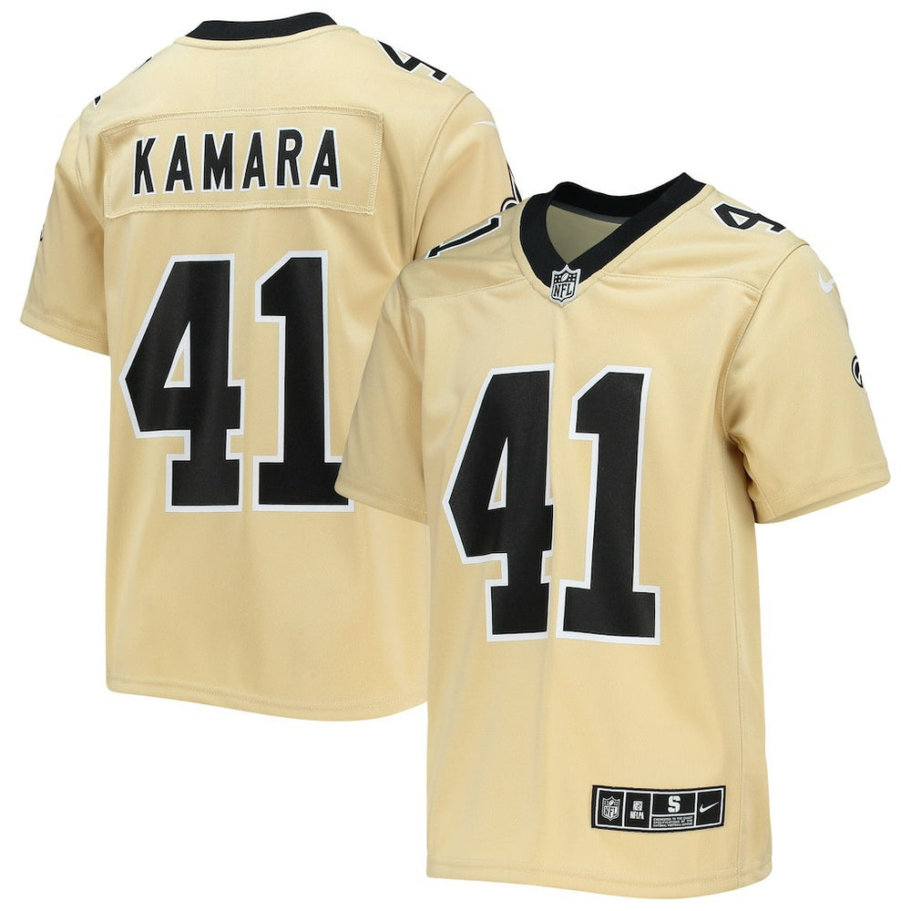 Alvin Kamara New Orleans Saints Youth Inverted Team Game Jersey Gold | Nike for Sale
