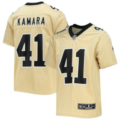 Alvin Kamara New Orleans Saints Youth Inverted Team Game Jersey Gold | Nike for Sale