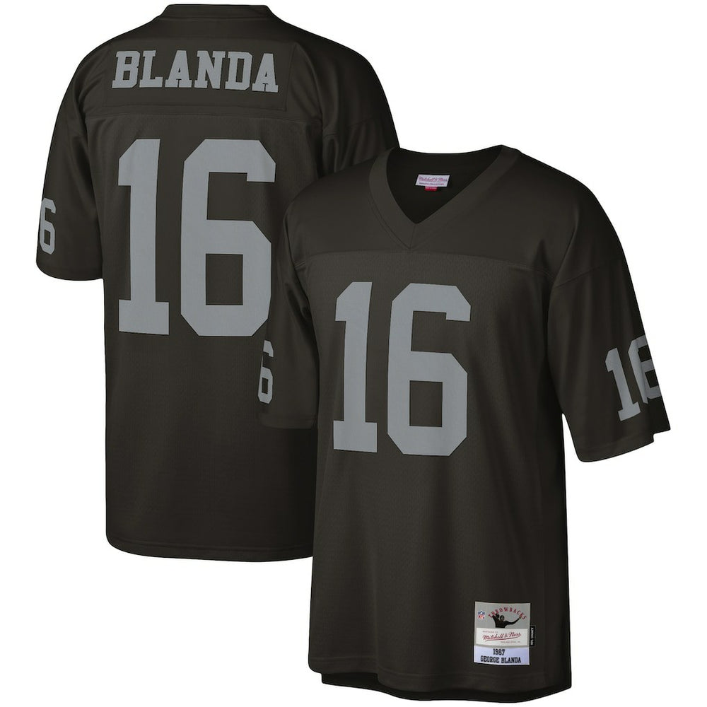 George Blanda Las Vegas Raiders Legacy Replica Jersey Black | Mitchell & Ness