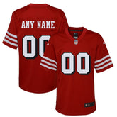San Francisco 49ers Youth Alternate Custom Game Jersey Scarlet | Nike for Sale