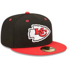 Kansas City Chiefs New Era Flipside 2Tone 59FIFTY Fitted Hat Black/Red | NFL