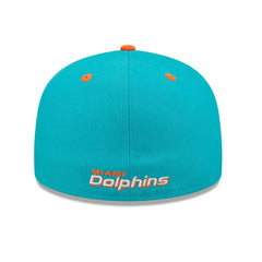 Miami Dolphins New Era Flipside 2Tone 59FIFTY Fitted Hat Aqua/Orange | NFL