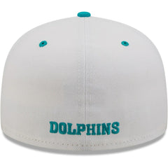 Miami Dolphins New Era Flipside 2Tone 59FIFTY Fitted Hat White/Aqua | NFL