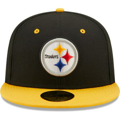 Pittsburgh Steelers New Era Flipside 2Tone 59FIFTY Fitted Hat Black/Gold | NFL