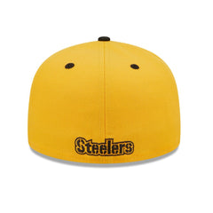 Pittsburgh Steelers New Era Flipside 2Tone 59FIFTY Fitted Hat Gold/Black | NFL