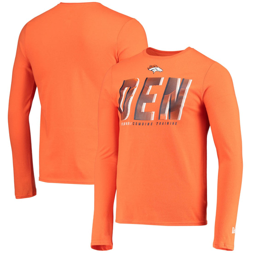 Denver Broncos New Era Combine Authentic Static Abbreviation Long Sleeve T-Shirt Orange | NFL