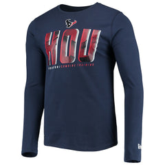 Houston Texans New Era Combine Authentic Static Abbreviation Long Sleeve T-Shirt Navy | NFL