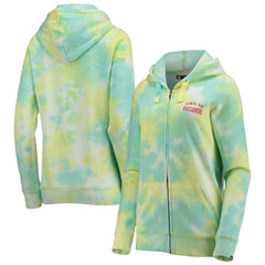 Tampa Bay Buccaneers New Era Women's Ice-Dye Full-Zip Hoodie White | NFL