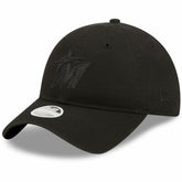 Miami Marlins New Era Women's Black on Black Core Classic II 9TWENTY Adjustable Hat Hats - MLB