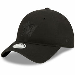 Miami Marlins New Era Women's Black on Black Core Classic II 9TWENTY Adjustable Hat Hats - MLB