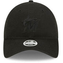Miami Marlins New Era Women's Black on Black Core Classic II 9TWENTY Adjustable Hat Hats - MLB