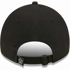 Miami Marlins New Era Women's Black on Black Core Classic II 9TWENTY Adjustable Hat Hats - MLB