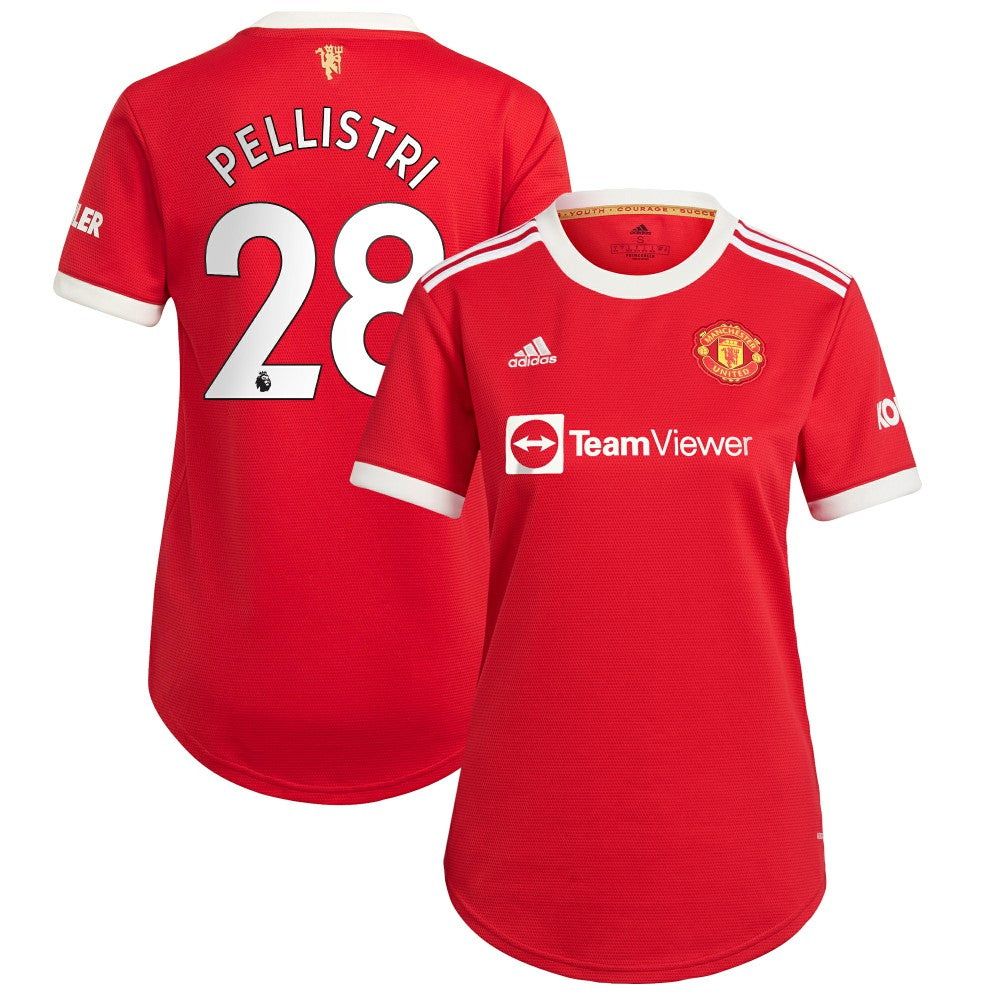 Facundo Pellistri Manchester United Women's 2021/22 Home Replica Player Jersey Red | Adidas