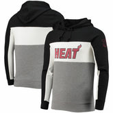 Miami Heat Junk Food Wordmark Colorblock Fleece Pullover Hoodie Black/White - NBA