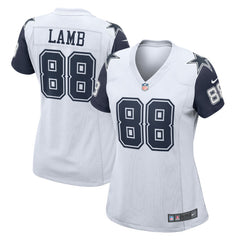 CeeDee Lamb Dallas Cowboys Women's 2nd Alternate Game Jersey White | Nike for Sale