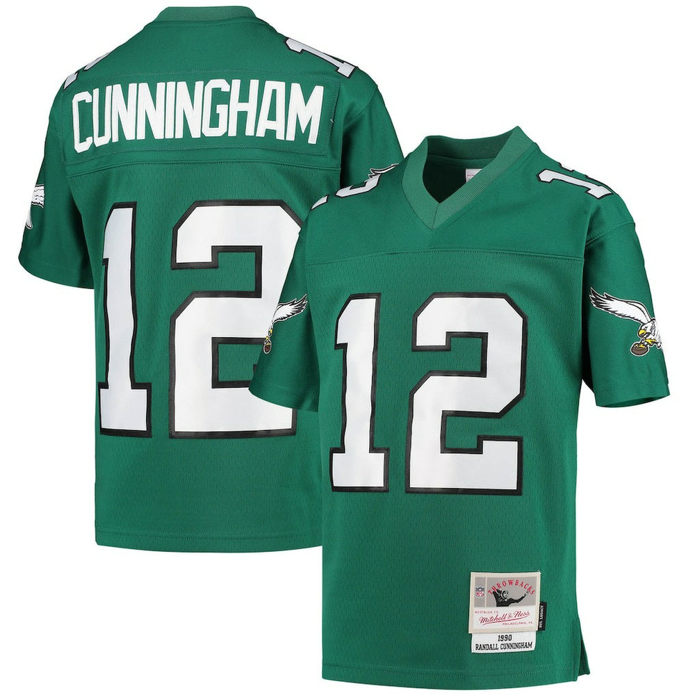 Randall Cunningham Philadelphia Eagles Youth 1990 Retired Player Legacy Jersey Kelly Green | Mitchell & Ness