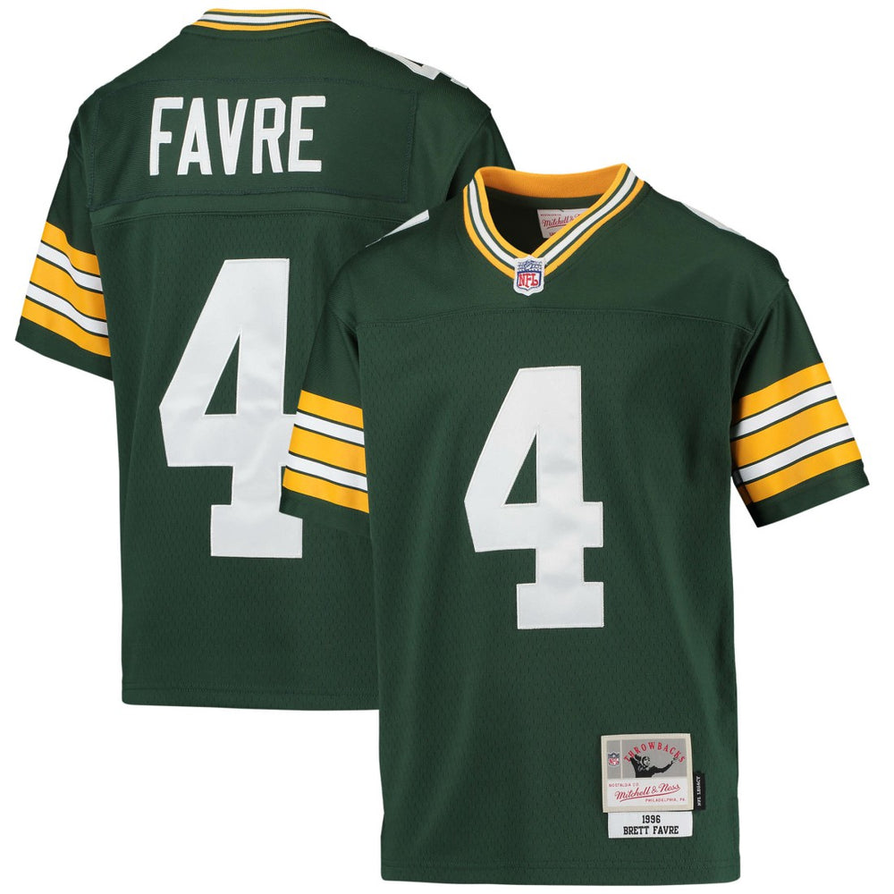 Brett Favre Green Bay Packers Youth 1996 Retired Player Legacy Jersey Green | Mitchell & Ness