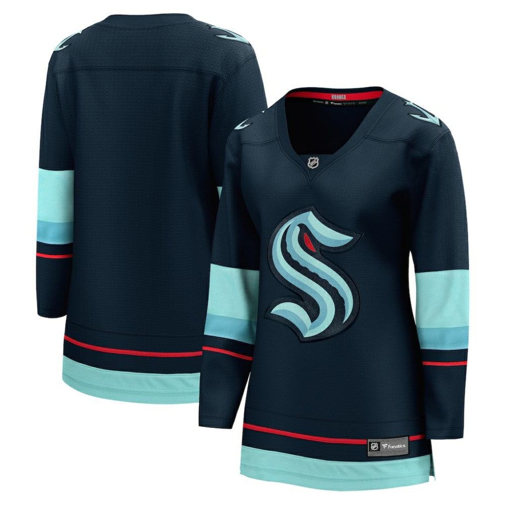 Seattle Kraken Fanatics Women's Home Breakaway Jersey - Navy - NHL