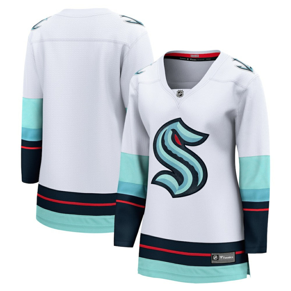 Seattle Kraken Fanatics Women's Away Breakaway Jersey - White - NHL