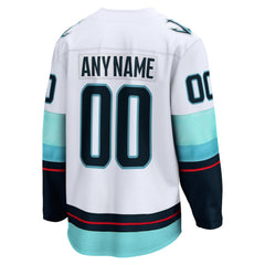 Seattle Kraken Fanatics Away Breakaway Custom Jersey - White - NHL