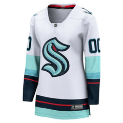 Seattle Kraken Fanatics Women's Away Breakaway Custom Jersey - White - NHL