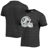 Las Vegas Raiders New Era Helmet Logo Tri-Blend T-Shirt Black | NFL